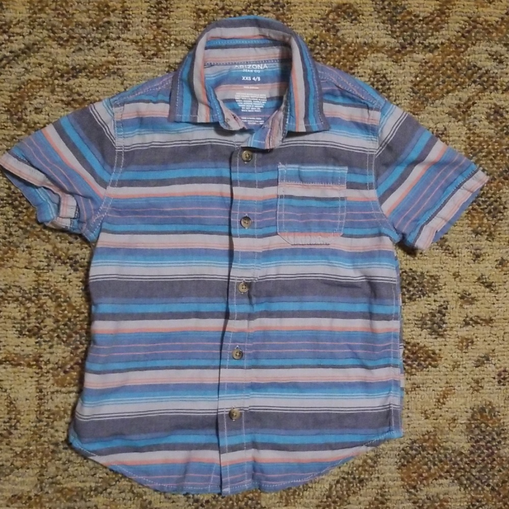 Stripped button down boys shirt